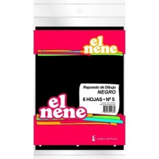 REPUESTO DE DIBUJO Nø5 NEGRO 6 hj EL NENE