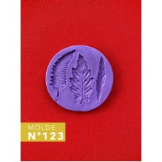 MOLDE SILICONA Nø123 HOJAS x u