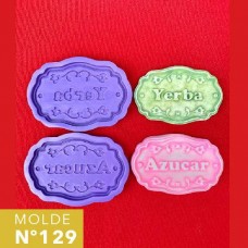 MOLDE SILICONA Nø129 AZUCAR/YERBA x 2u
