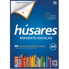 REPUESTO A4 48 hj CUADRICULADO HUSARES