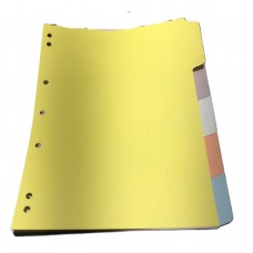 SEPARADOR ESCOLAR Nø3 APE CARTULINA 55gr 5 POSICIONES