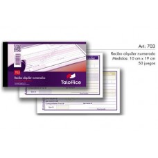 TALONARIO TALOFFICE 703 RECIBO ALQUILER