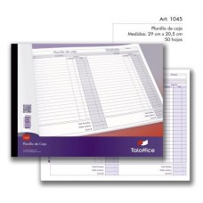 TALONARIO TALOFFICE 1045 PLANILLA DE CAJA