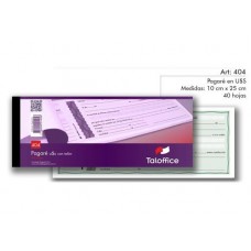 TALONARIO TALOFFICE 404 PAGARE EN DOLARES