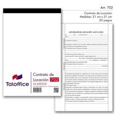 TALONARIO TALOFFICE 702 CONTRATO LOCACION x hj
