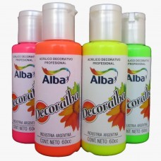 ACRILICO DECORALBA 60cc FLUO x u