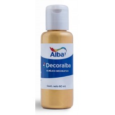 ACRILICO DECORALBA 60cc ORO/PLATA/OCRE x u