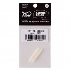 PUNTA ALBA ACRYLIC CHISEL M x 2u