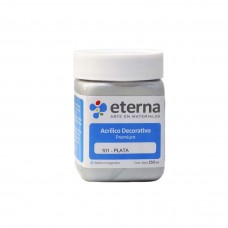 ACRILICO ETERNA 250ml PLATA x u