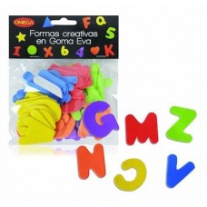 GOMA EVA FORMAS OMEGA 52 ABECEDARIO AUTOADHESIVO