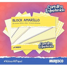 BLOCK CARTULINA 32x25 COLOR AMARILLO 20 hj MURESCO