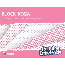 BLOCK CARTULINA 32x25 COLOR ROSA 20 hj MURESCO