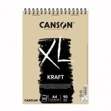 BLOCK CAN.KRAFT.A4.90gr.XL.60h.ANILLADO.