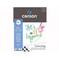 BLOCK CAN.LETTERI.A4.200gr.20h.ENCOLADO.