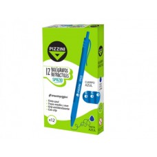 BOLIGRAFO PIZZINI SPAZIO RETRACTIL x 12u