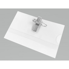 BOLSILLO IDENTIFICADOR PVC BROCHE CON ALFILER