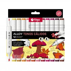 MARCADOR FILGO ALLOY TONOS CALIDOS x 12u