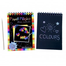 PAPEL MAGICO COLOURS 10x13 LIBRETA 10hj + LAPIZ
