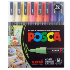 MARCADOR UNI POSCA PC-3M CLASSIC x 16u