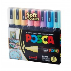 MARCADOR UNI POSCA PC-5M SOFT x 8u