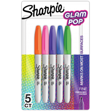 MARCADOR SHARPIE FINO GLAM POP x 5u