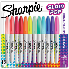 MARCADOR SHARPIE FINO GLAM POP x 12u