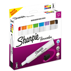 MARCADOR SHARPIE ACUACOLOR x 8u