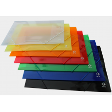 CARPETA 3 SOLAPAS CON ELASTICO 36x52cm PLASTICA THE PEL COLOR