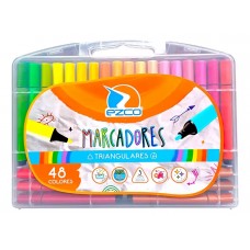 MARCADOR EZCO TRIANGULAR x 48u