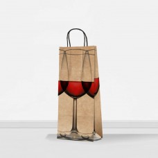 BOLSA PAPEL FANTASIA CON MANIJA 1 BOTELLA 14x35x8cm x u