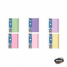 LIBRETA RIDEO A6 CON ELASTICO RAYADO 120 hj
