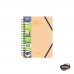 CUADERNO A5 RIDEO 3 SOLAPAS TAPA PLASTICO RAYADO 120 hj