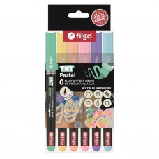 MARCADOR FILGO TNT PINCEL PASTEL x 6