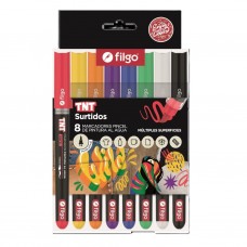 MARCADOR FILGO TNT PINCEL SURTIDO x 8u
