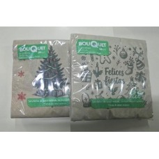 SERVILLETA BOUQUET 1hj ECO NAVIDAD 33x3cm x 40u