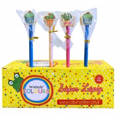 LAPIZ NEGRO COLOURS CACTUS CON GOMA