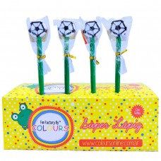 LAPIZ NEGRO COLOURS FUTBOL CON GOMA