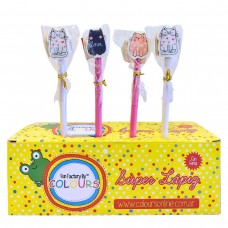 LAPIZ NEGRO COLOURS GATOS CON GOMA