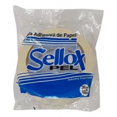 CINTA ADHESIVA PAPEL 36mmx40mt x 6u SELLOX