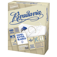 REPUESTO ESCOLAR Nø3 480 hj CUADRICULADO CLASICO RIVADAVIA