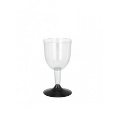 COPA VINO CON PIE NEGRO 130cc x 10u