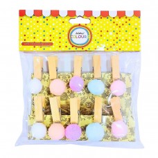 BROCHE ROPA COLOURS 10u.POMPON PASTEL.