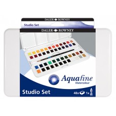 ACUARELA AQUAFINE BANDEJA CON PINCEL x 48 colores