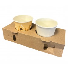 CAJA PORTAVASO CAFE 2 BOCAS 18x9x5cm x 500u