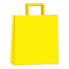 BOLSA PAPEL COLOR CON MANIJA 30x32cm x u