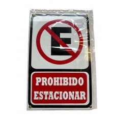 CARTEL PROHIBIDO ESTACIONAR GRANDE ALTO IMPACTO
