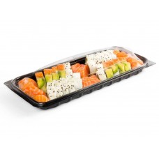 BANDEJA PLASTICA SUSHI 415x185x55 GRANDE BANDEX x 10u