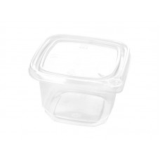 POTE CUADRADO CON TAPA CON EVIDENCIA DE APERTURA 480ml x 50u