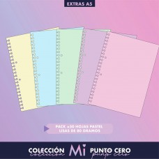 REPUESTO CUADERNO INTELIGENTE A5 50 hj PASTEL LISO M PUNTO CERO