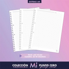 REPUESTO CUADERNO INTELIGENTE A4  80 hj CUADRICULADO MI PUNTO CERO